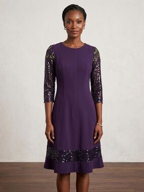 R&M Richards Purple Formal Dress Sz 10 petite 👀